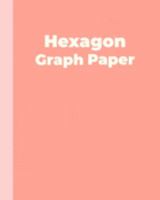 Hexagon Graph Paper: Hexagonal Grid Paper Notebook for Design and Drafting with Coral Peach and Blush Cover Design 169534054X Book Cover