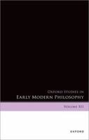 Oxford Studies in Early Modern Philosophy: Volume XII 019895803X Book Cover