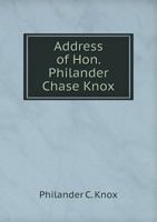 Memorial address by Hon. Philander C. book by Philander C