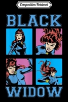 Composition Notebook: Black Widow Classic Retro Comic Boxed Up Action Shot Journal/Notebook Blank Lined Ruled 6x9 100 Pages 1709852496 Book Cover
