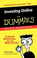 Investing Online for Dummies Quick Reference 0764507168 Book Cover