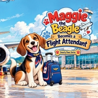 Maggie the Beagle: Becomes a Flight Attendant, Smarty Paws Series, 8.5 X 8.5 Paperback, 33 Pages, Faith-based Children's Picture Storybook B0FBKCJX6Y Book Cover