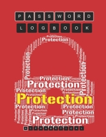 Password Log Book: Password Organizer With Alphabetical Tabs A-Z ( Size 8.5 X 11 ) Keep Your Secure Password: Protection Lock Indicating Restricted Password And Security Red Colour Background 1710216123 Book Cover