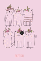 Sketch: A Magical Unicorn Sketch Book for fans of Cupcakes, Doodles, Llamas, Caticorns and Rainbows A Fun Art book for Elementary, Middle School and High School Girls 1676552103 Book Cover