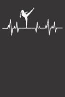 Notebook: College Ruled 6x9 120 Pages Vintage Kickboxing Teakwondo Heartbeat 1081971150 Book Cover