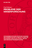 Probleme Der Krisenforschung 3112775260 Book Cover