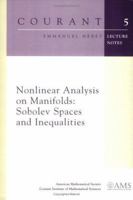 Nonlinear analysis on manifolds: Sobolev spaces and inequalities (Courant lecture notes in mathematics) 0821827006 Book Cover