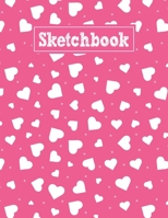 Sketchbook: 8.5 x 11 Notebook for Creative Drawing and Sketching Activities with Love Hearts Themed Cover Design 1710459441 Book Cover