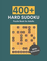 Hard sudoku puzzle book for adults with solutions: 401 Hard Level challenge sudoku puzzles with solutions for adults B092P78P9X Book Cover