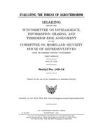 Evaluating the threat of agro-terrorism 1708288422 Book Cover