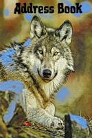 Address Book: Wolf themed 6x9 100 pages 1081046465 Book Cover
