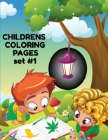 CHILDRENS COLORING PAGES set#1: 20 cute animal pictures for kids to color B09HFXWBBG Book Cover