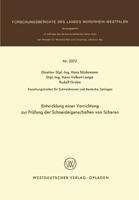 Entwicklung Einer Vorrichtung Zur Prufung Der Schneideigenschaften Von Scheren 3531022725 Book Cover