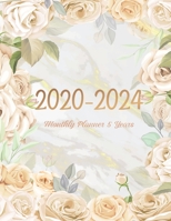 2020-2024 Monthly Planner 5 Year: Five Year Planner 60 Months Calendar Yearly Monthly Daily Agenda Schedule Organizer Appointment Notebook for Birthday Gift Gold Rose Floral Flower Gift 1661759734 Book Cover