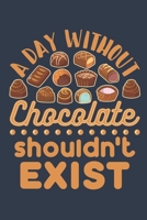 A Day Without Chocolate Shouldn't Exist: Chocolate Journal, Blank Paperback Notebook for Chocolate Lovers, 150 pages, college ruled 1695885082 Book Cover