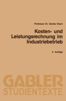 Kosten- Und Leistungsrechnung Im Industriebetrieb 3409211519 Book Cover