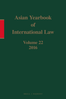 Asian Yearbook of International Law 9004365907 Book Cover