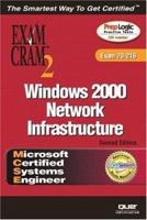 MCSE Windows 2000 Network Infrastructure Exam Cram 2 (Exam Cram 70-216) 078972863X Book Cover