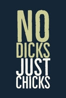 No Dicks Just Chicks: Specialty Rude Quote By Lesbians For Lesbians - Journal With Blank Lines - Gift For Lesbian Girlfriend Idea 1694374440 Book Cover