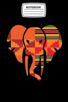 Notebook: Elephant Animal Kente Pattern Africa Style Journal Notebook Blank Lined Ruled 6x9 120 Pages 1661060390 Book Cover