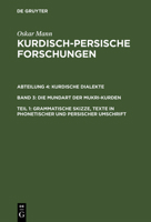 Grammatische Skizze, Texte in Phonetischer Und Persischer Umschrift 3111166392 Book Cover