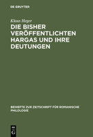 Die Bisher Veroffentlichten Hargas Und Ihre Deutungen 3110984865 Book Cover