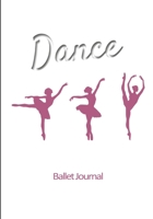 Ballet journal: Dance notebook for girls Ballet notebook Ballet books for teens, girls and dancers 101 pages lined 7x10 inches paperback white background with pink silhouettes of dancers 167130330X Book Cover