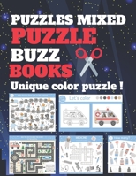 PUZZLE BUZZ BOOKS: Book of puzzles, many hours of relaxation, for brain health, take it with you on vacation and keep your brain healthy. B097XFM99L Book Cover
