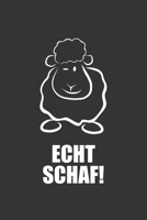 Echt Schaf! von ECHT SCHAF DESIGN: Liniert Notizbuch, ca. A5, 120 Seiten (German Edition) 1651891036 Book Cover