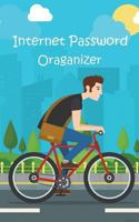 Internet Password Organizer: Never Forget A Password Again! 5" x 8" Boy With His Bicycle Design, Small Password Organizer With Tabbed Pages, Pocket-Size Over 200 Record User And Password 1720747202 Book Cover