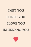 I Met You I Liked You I Love You I'm Keeping You: Anniversary Gifts for Him Funny I Love You Card, Birthday Card, Anniversary Card, Card for Boyfriend Husband Fiance 1689474432 Book Cover