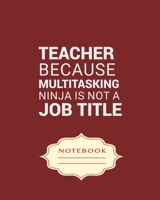 TEACHER BECAUSE MULTITASKING NINJA IS NOT A JOB TITLE: Carefully crafted journal and planner layouts that cover everything from daily, weekly and monthly planning, yearly school. 1696826985 Book Cover