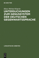 Untersuchungen zum Genussystem der deutschen Gegenwartssprache 3484301228 Book Cover