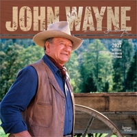 John Wayne Official 2027 12 X 24 Inch (Hanging) Monthly Square Wall Calendar Foil Stamped Cover Plastic-Free B0GH99XSSF Book Cover