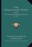 The Washington Word List 1165141973 Book Cover