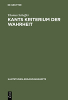 Kants Kriterium Der Wahrheit 3110139294 Book Cover
