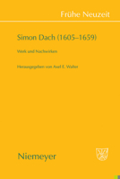 Simon Dach (1605-1659): Werk und Nachwirken 3484366265 Book Cover