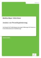 Ansatze Zur Prozessoptimierung 3838602463 Book Cover