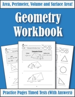 Area Perimeter And Volume: Geometry Workbook: Practice Pages Of Geometry For Kids & Beginners (With Answers) KS2-KS3 Maths B08M88TJQ5 Book Cover
