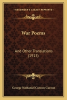 War Poems: And Other Translations 1178400417 Book Cover