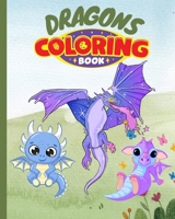 Dragons Coloring Book For Kids: Fantasy Dragons Coloring Activity Pages For Children B0CFWSZTKP Book Cover