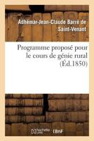 Programme Proposa(c) Pour Le Cours de Ga(c)Nie Rural 2012859437 Book Cover