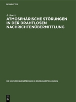 Atmosphärische Störungen in Der Drahtlosen Nachrichtenübermittlung 311269337X Book Cover
