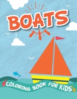 Boats coloring book for kids: Ships and Boats Coloring Book For Kids & Toddlers | ships, boats, motorboats, yachts, pirates… | ages 3-8 B08P3SBQSG Book Cover