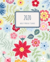 2020 Weekly & Monthly Planner: Dated January through December Red and Blue Floral Cover 1673291341 Book Cover