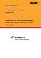 Attraktivität von Unternehmensberatungen: Eine Online-Umfrage unter potenziellen Bewerbern 3656433399 Book Cover