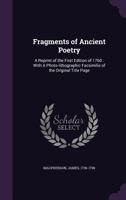 Fragments of Ancient Poetry 9356155593 Book Cover