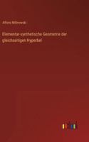 Elementar-synthetische Geometrie der gleichseitigen Hyperbel 3368460102 Book Cover