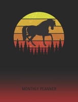 Monthly Planner: Horse Polo | 2 Year Planning for Jan 2020 to Dec 2021 | Retro Vintage Sunset Cover | January 20 - December 21 | Planning Organizer ... | Plan Days, Set Goals & Get Stuff Done 1692644831 Book Cover