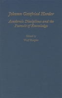 Johann Gottfried Herder: Academic Disciplines and the Pursuit of Knowledge 0938100807 Book Cover